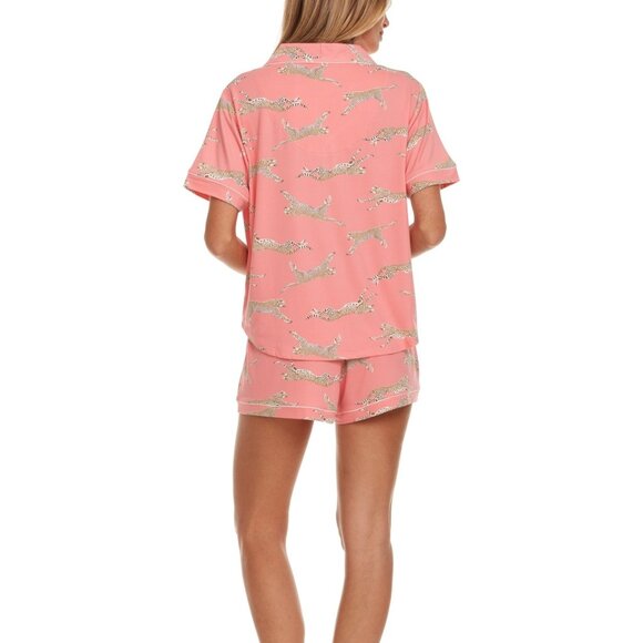 NWT Flora by Flora Nikrooz Women's 2-Pc Gabriella Printed Shorty Pajamas Set M - Picture 3 of 3